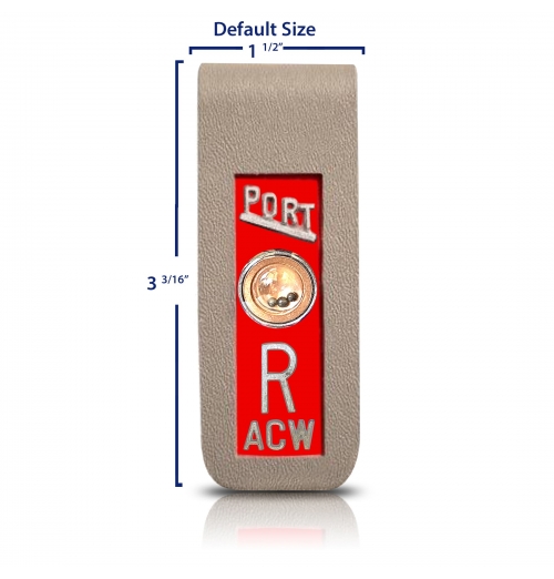 1 1/2" Width Thin Kydex Clipper Position Markers With Up To 3 Initials & With PORT for portable